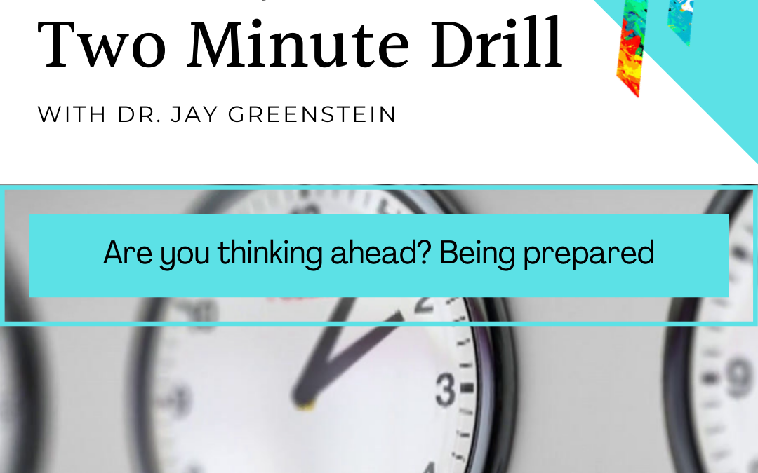 TMD: Are you thinking ahead? Be prepared